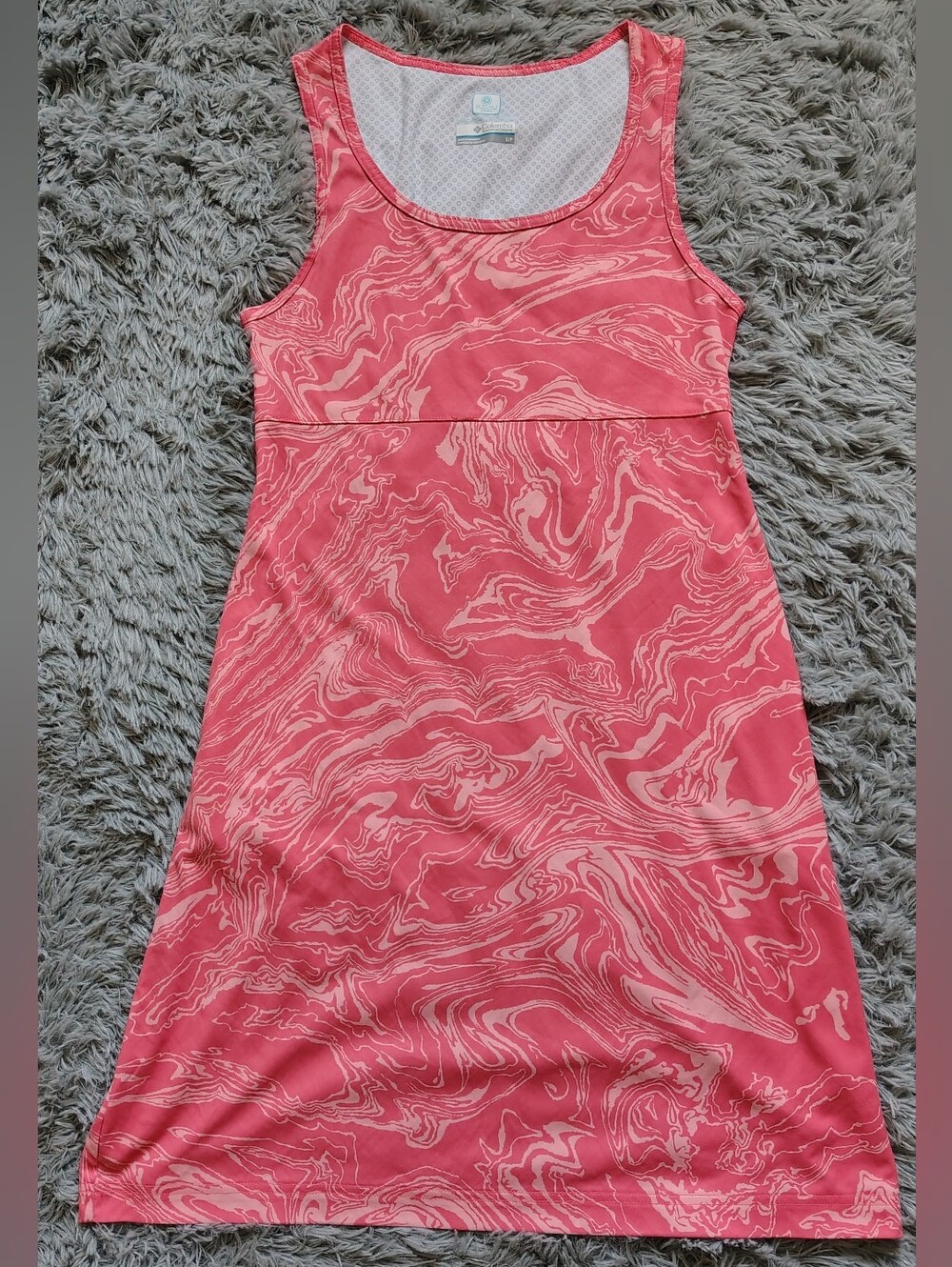 Columbia Performance Fishing Gear Omni-Freeze III Salmon Graphics Dress Size S